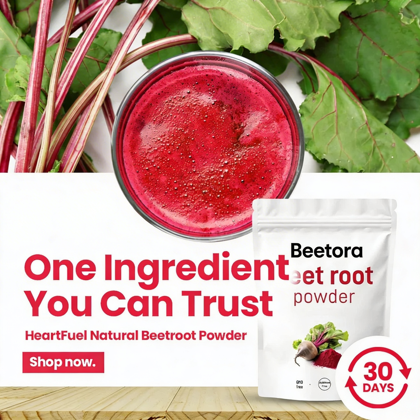 Natural Beet Root Powder — Boost Energy Support Blood Flow 