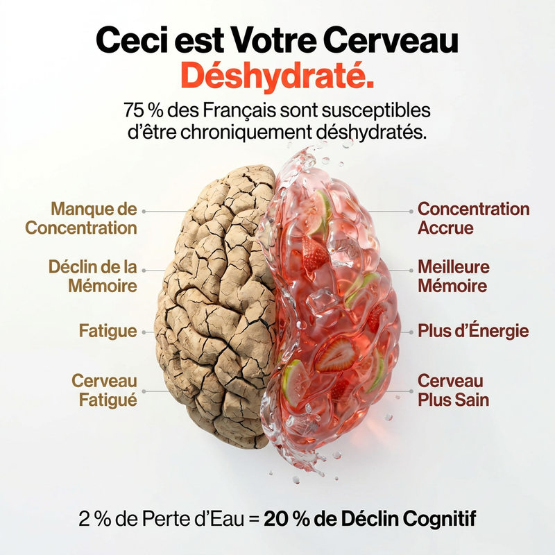 Cerveau déshydraté vs hydraté