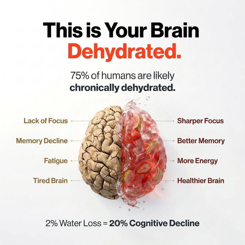 Cerveau déshydraté vs hydraté